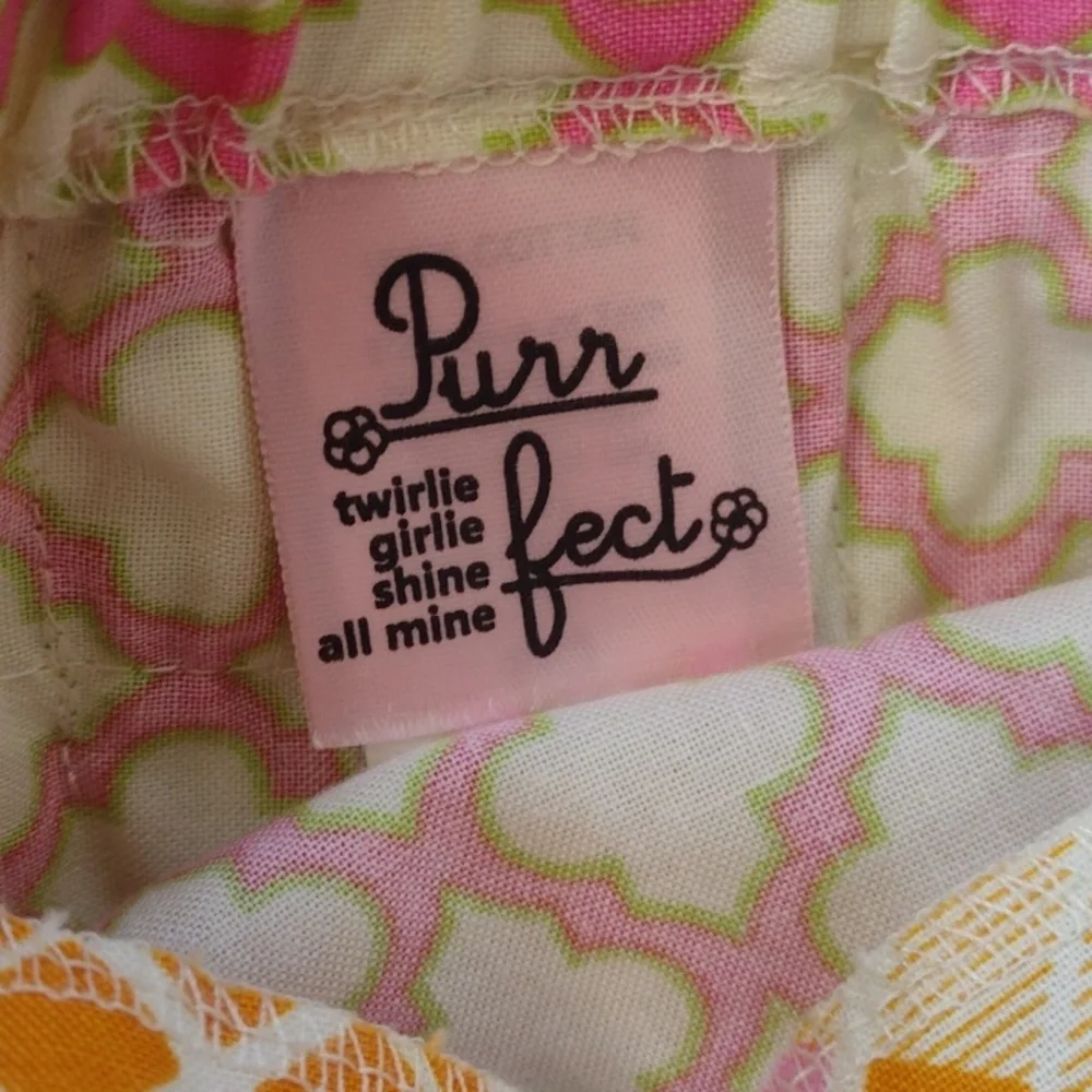 Purrfect Twirlie Girlie Shine All Mine Floral Ruffled Romper Size 0-3 Months
